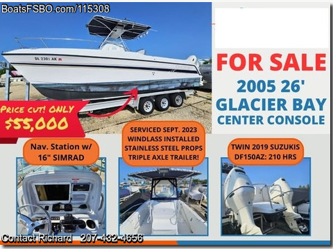 26' 2005 Glacier Bay Center Console BoatsFSBOgo